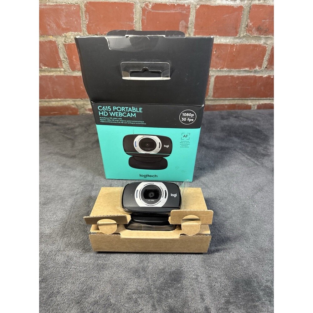 Logitech C615 Portable HD Webcam 1080p 30fps Autofocus New Open Box